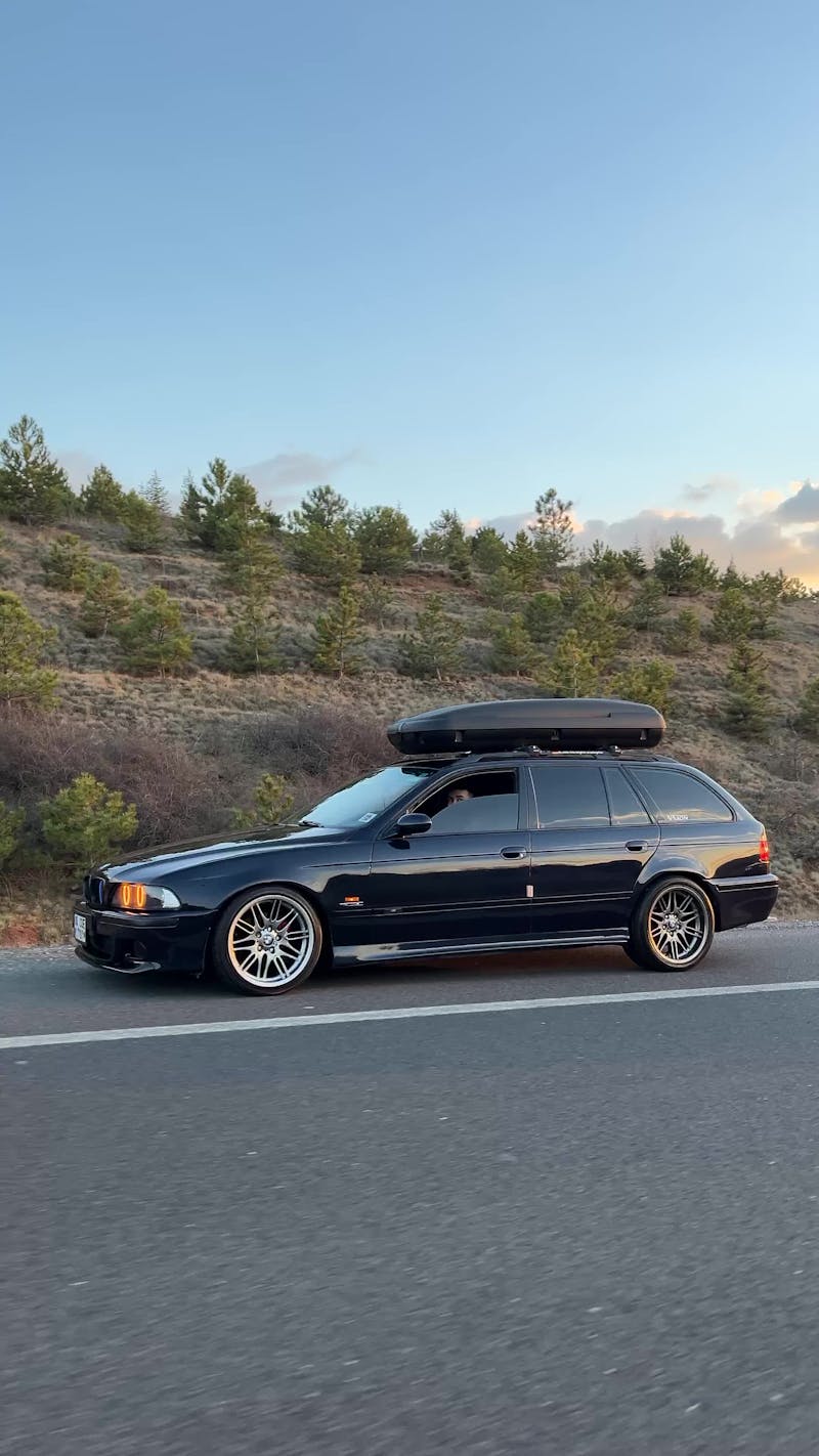 car zooming away