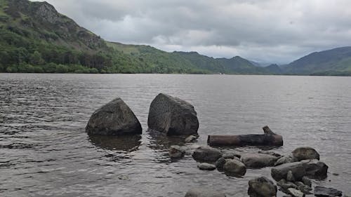 A hundred year stone in the Derwent water