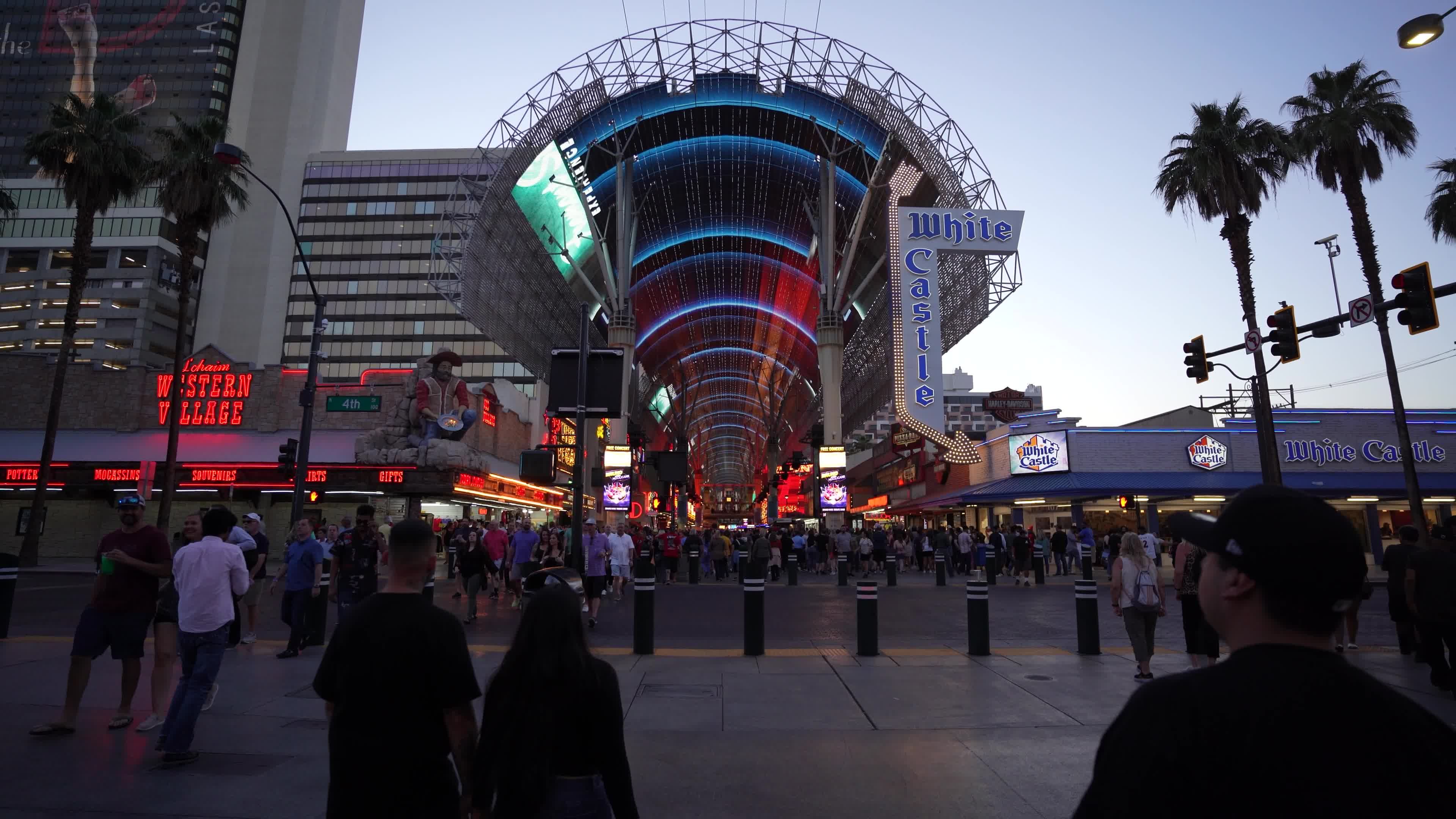 Fremont Street Experience Free Stock Video Footage Royalty Free 4k