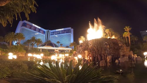 spectacle du volcan a The mirage de las vegas