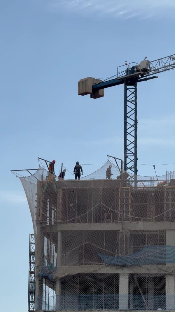 Urban Highrise Construction with Crane Timelapse Free Stock Video ...