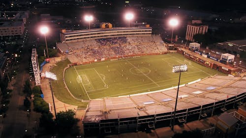 Soccer Game In A Stadium