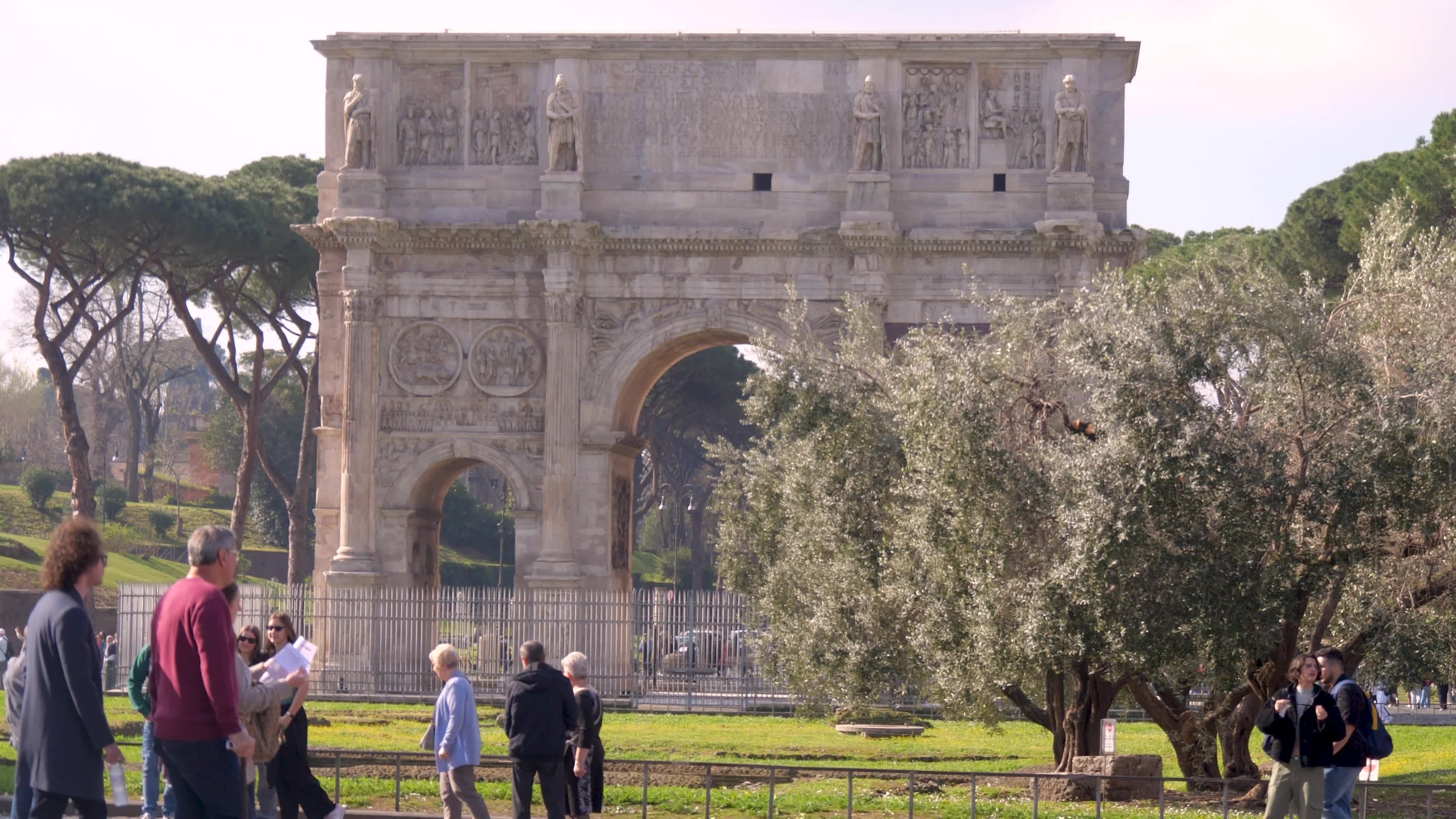 Exploring Ancient Roman Architecture in Rome Free Stock Video Footage ...