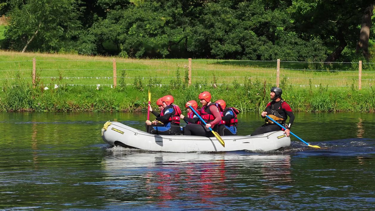 Image Raft Going Over Waterfall Whitewater rafting over a waterfall Free Stock Video Footage, Royalty ...