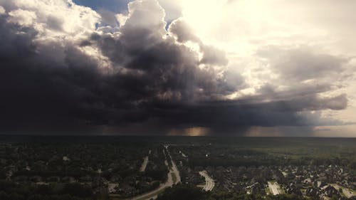 Sun Rays Through The Thick Clouds