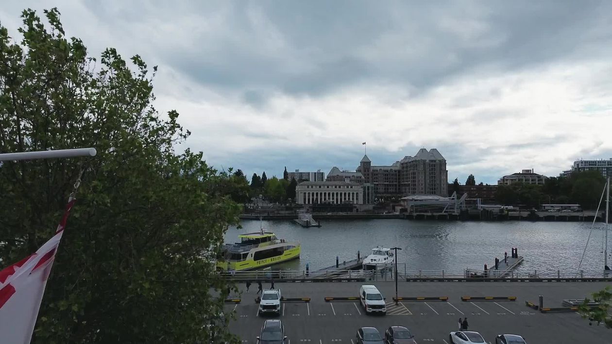 A cloudy sky with boats docked in the water Free Stock Video Footage ...