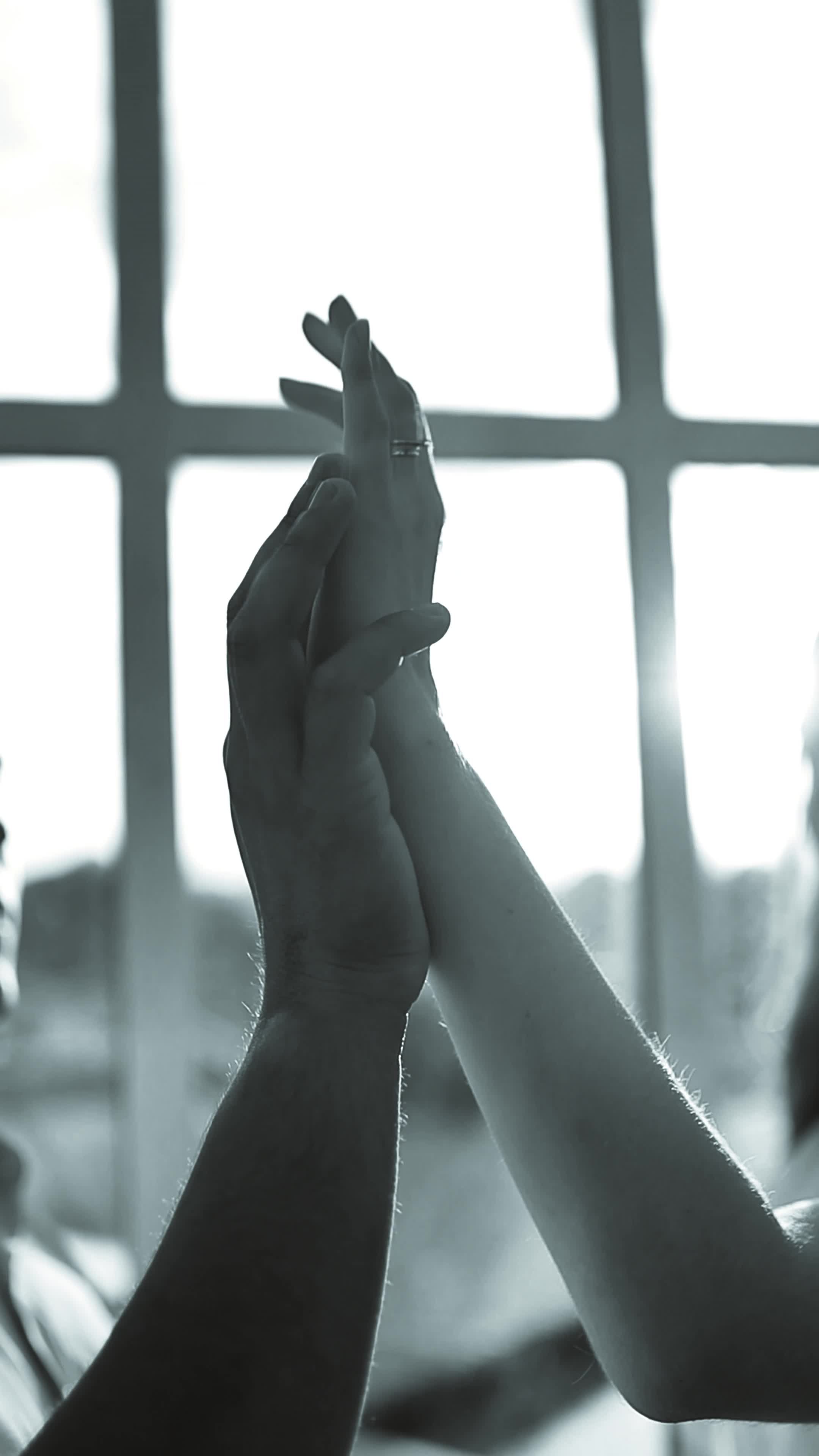A black and white photo of a couple holding hands Free Stock Video ...