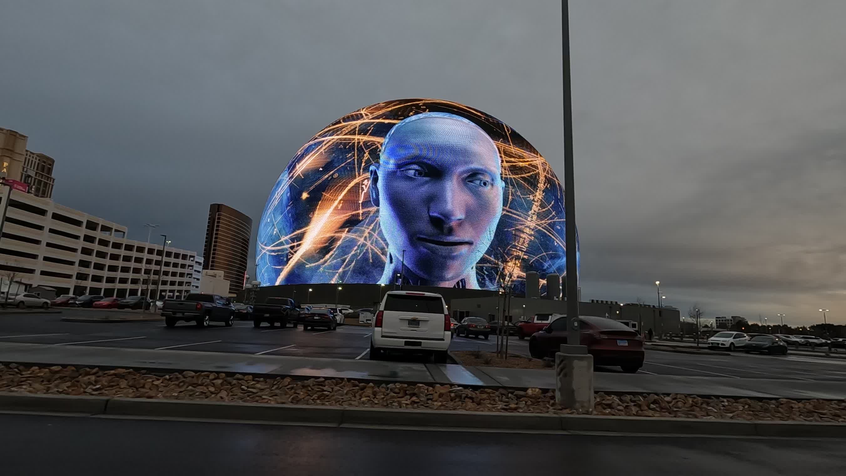 Las Vegas Sphere Free Stock Video Footage Royalty Free 4k Hd Video Clip