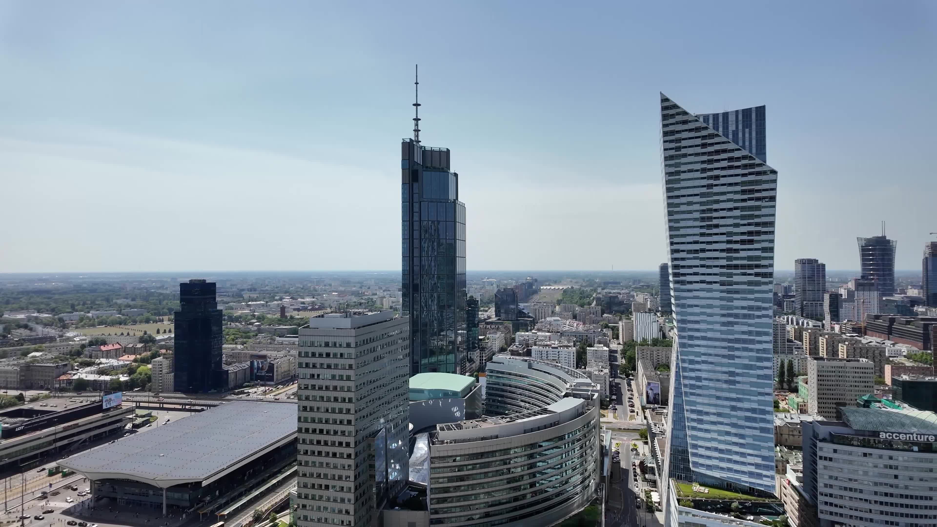 Warszawa Panorama Free Stock Video Footage Royalty Free 4K HD Video Clip