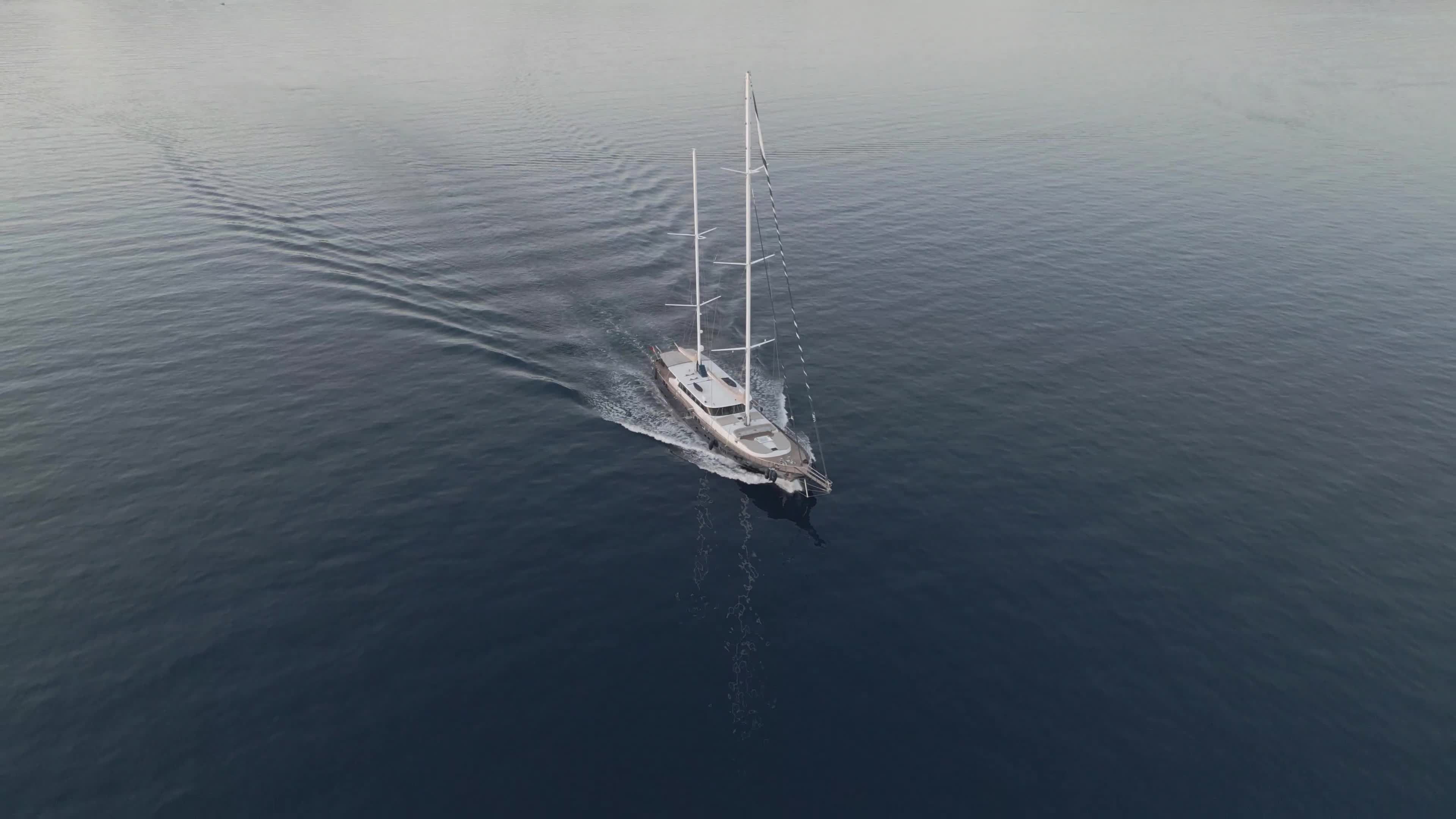 Calypso Nera under way on calm open water