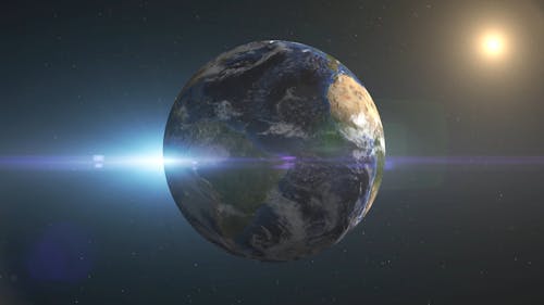 De Planeet Aarde In Rotatie