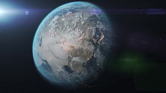 宇宙中的地球显示中国地图免费下载视频素材