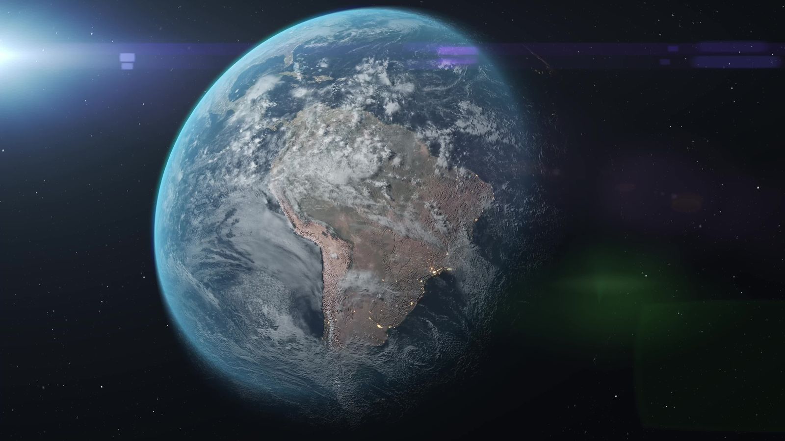 Earth Animation Simulation Digital Simulation Of Airplanes Flying Around The Earth's Atmosphere ...