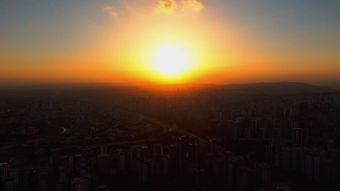 日落城市视频素材视频素材