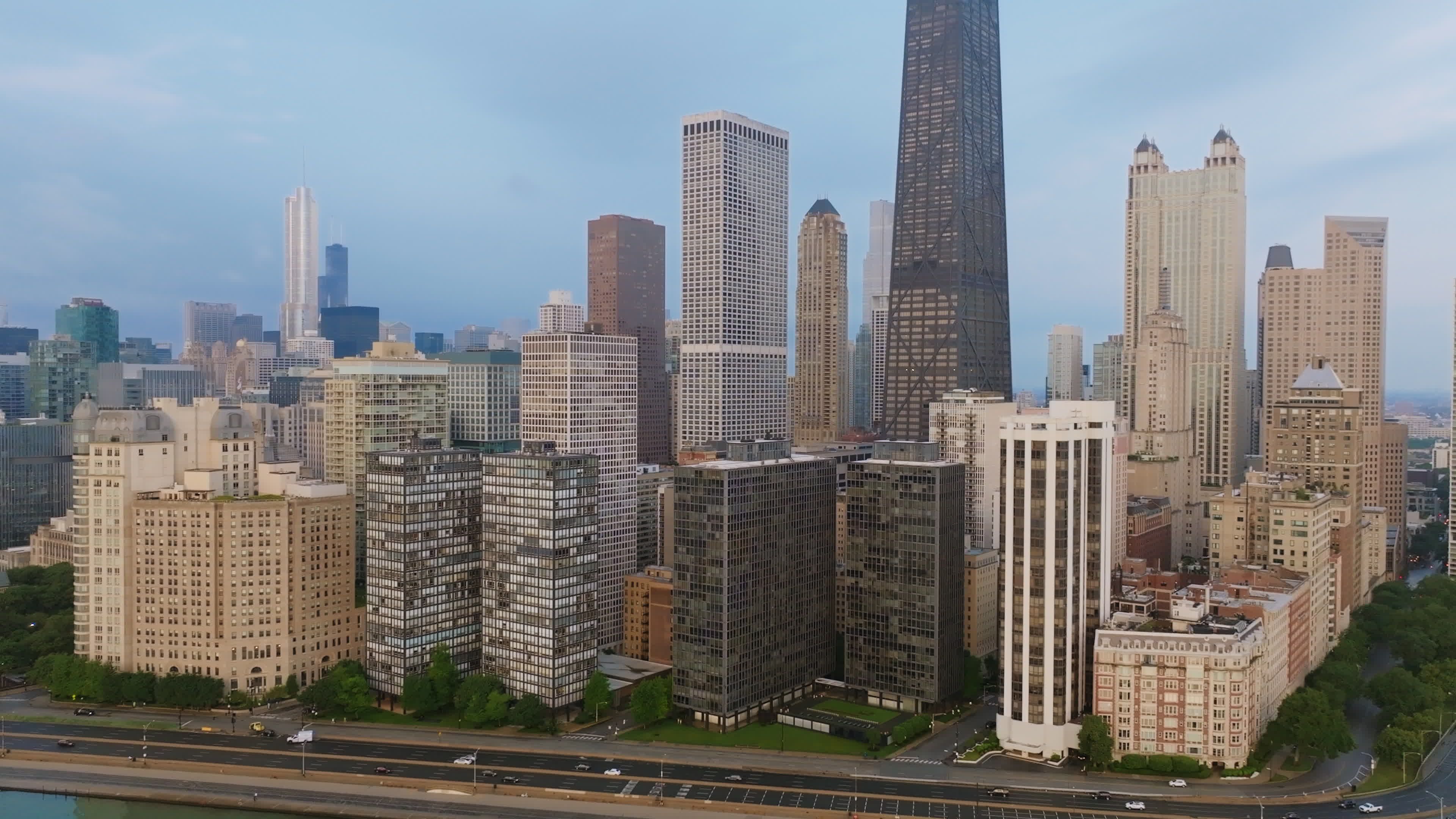 An aerial view of the chicago skyline Free Stock Video Footage, Royalty ...