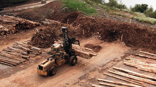 Heavy Equipment Hauling Logs