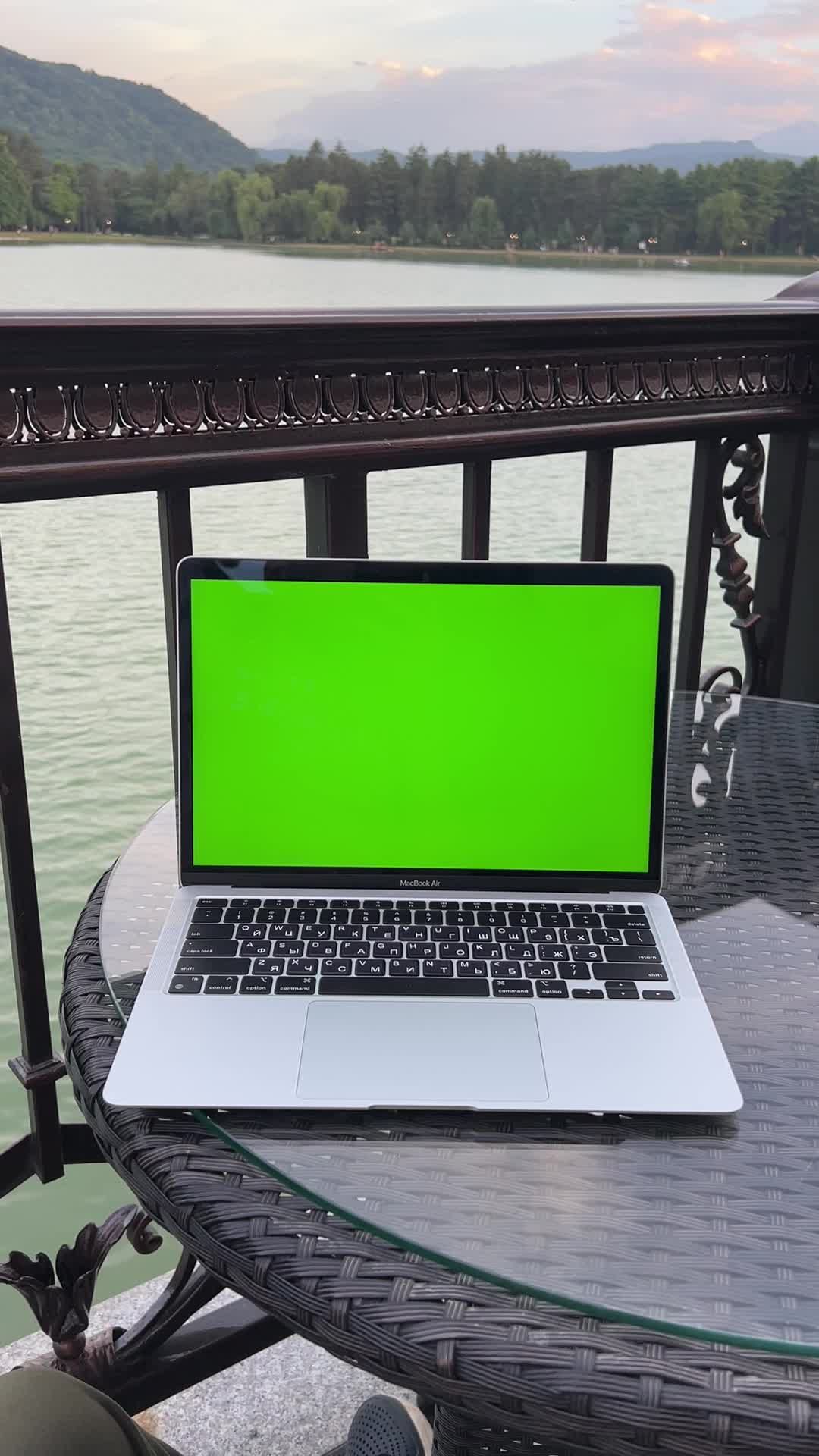 a laptop on a table with a green screen 27380980 — free pexels stock footage