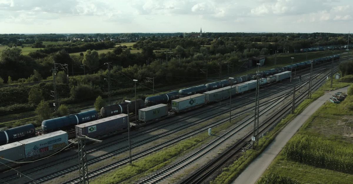 Train View Video Aerial view of a train on the tracks Free Stock Video Footage, Royalty ...