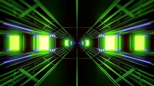 A Geometrical Tunnel In Animation