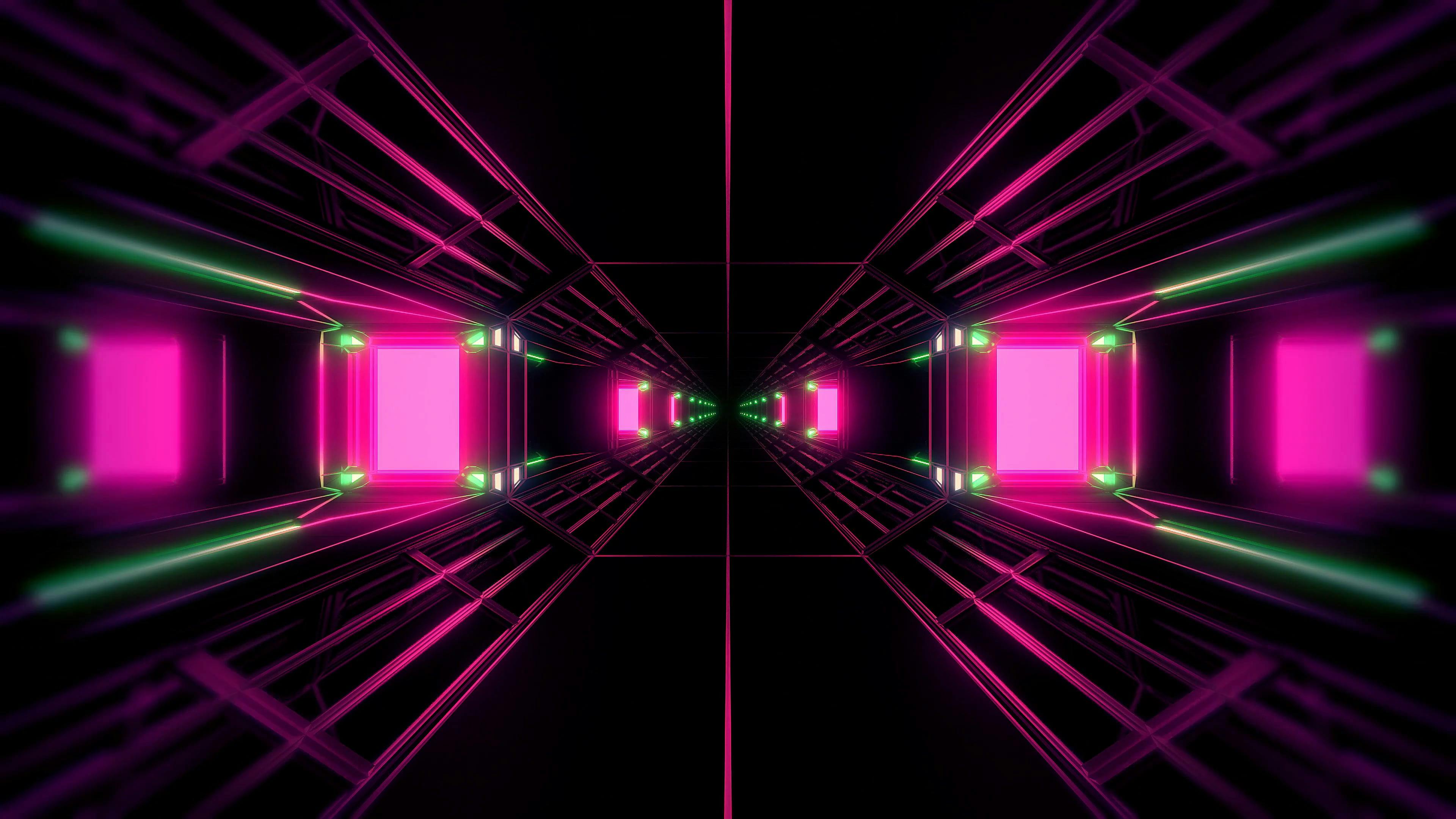 neon datamoshed video
