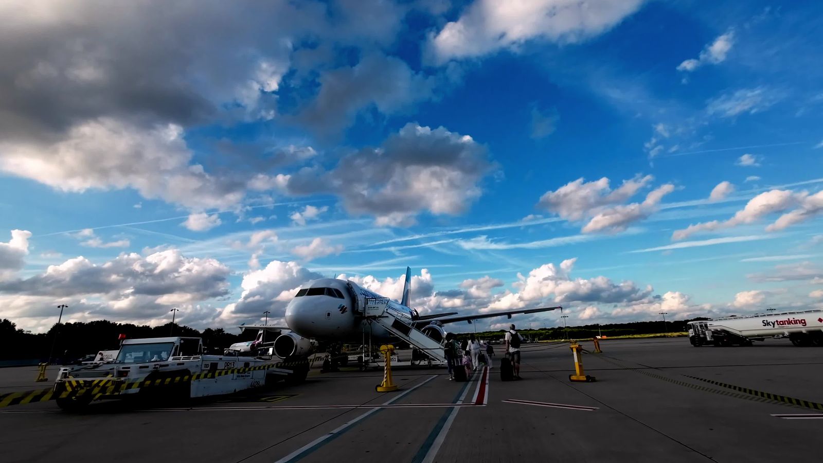 Airplane Boarding at Airport Terminal Free Stock Video Footage, Royalty ...