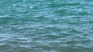 a close up of the ocean water