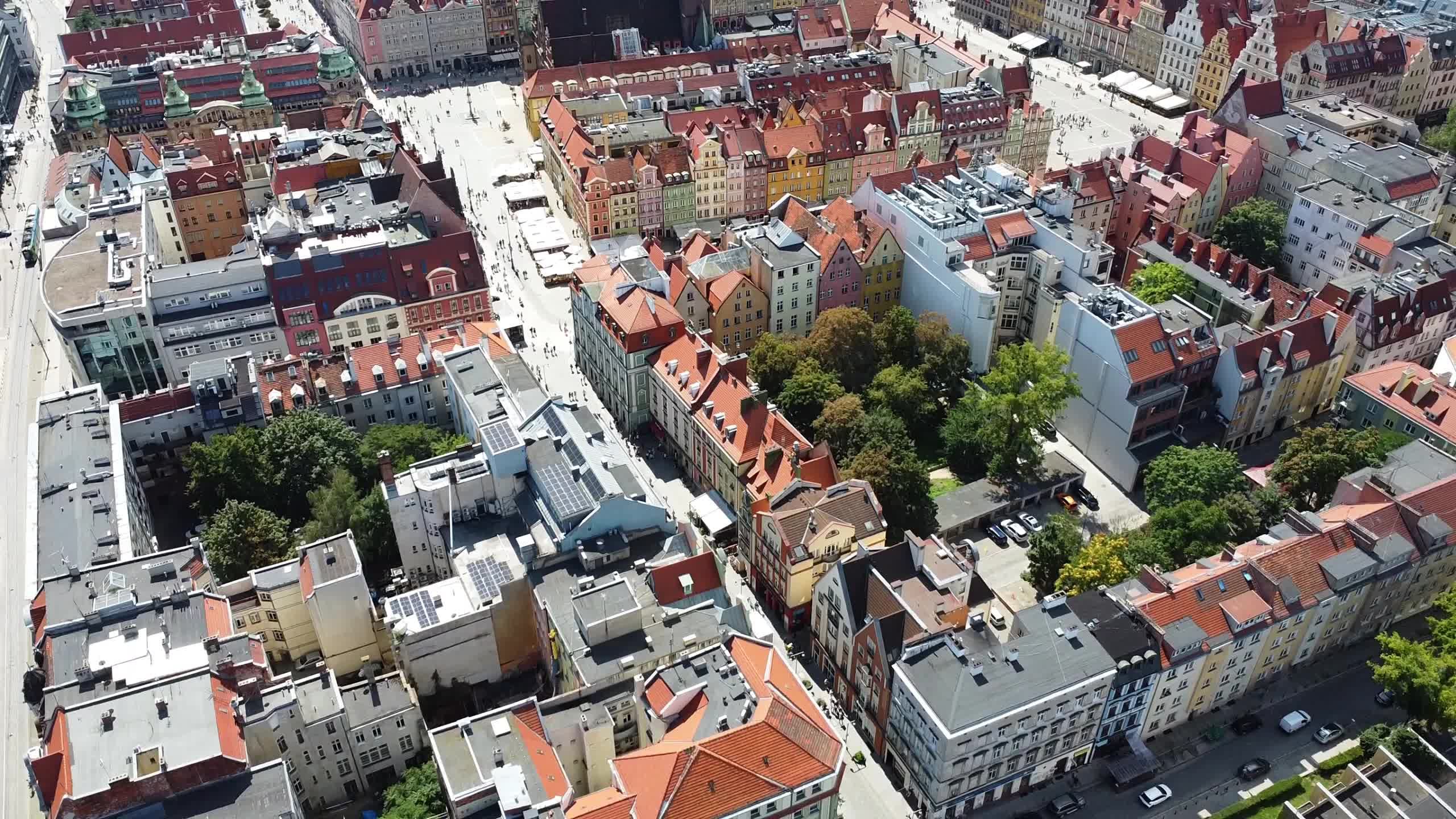 An aerial view of a city with many buildings Free Stock Video Footage ...