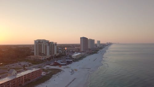 Drone Footage Of A Beach Shoreline