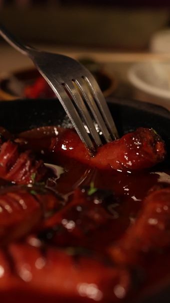 吃肉视频素材