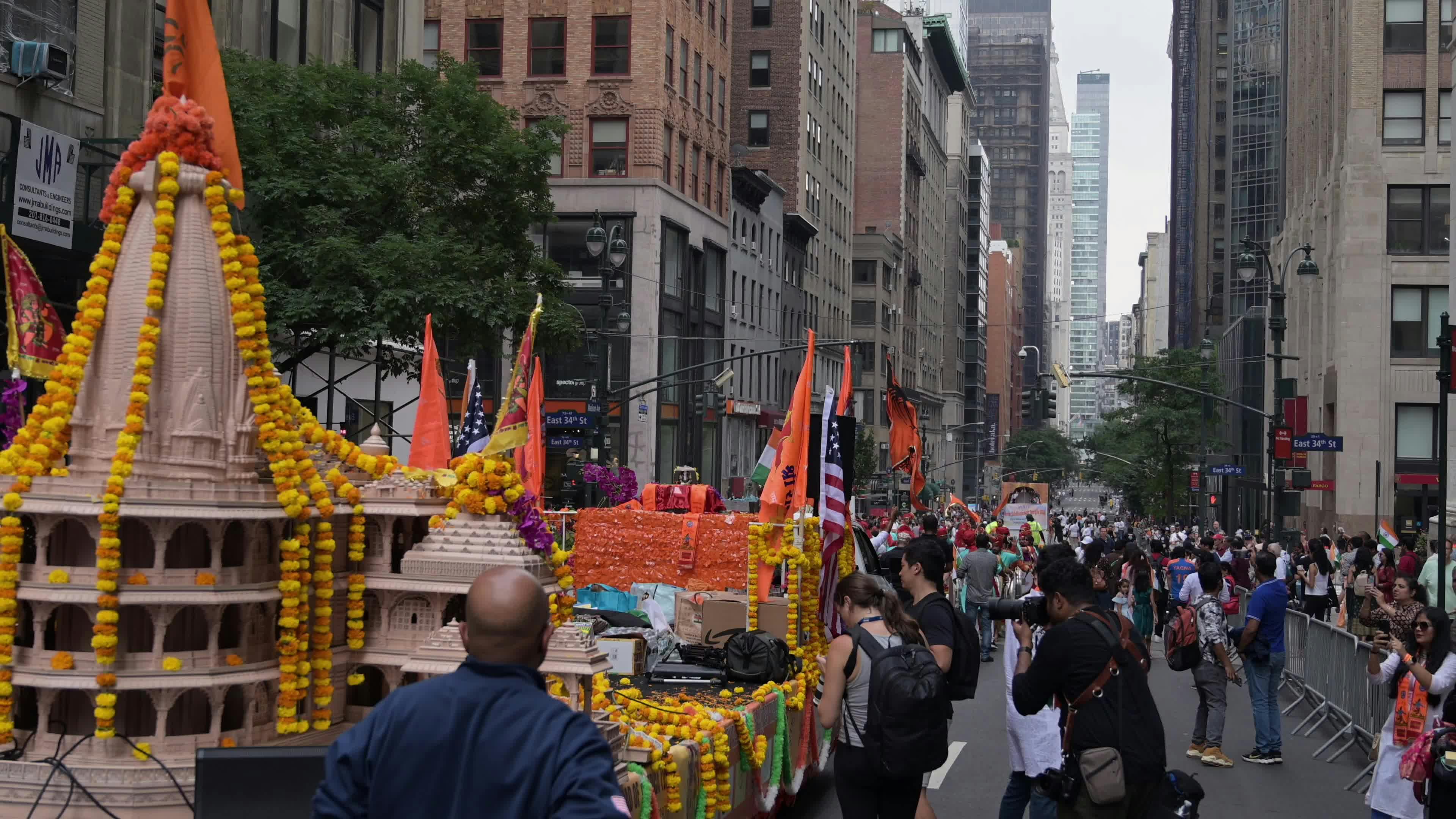 VHP's Ayodhya Ram Mandir float at India Day Parade 2024 in New York