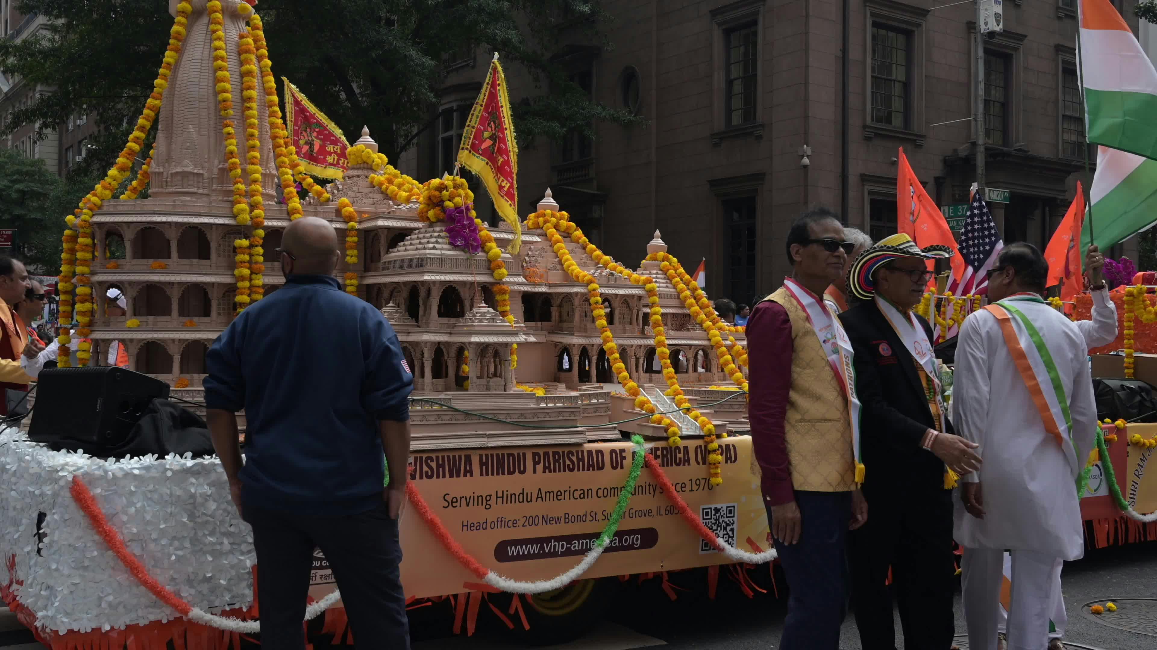 Ram temple float at India Day Parade 2024 in New York City Free Stock