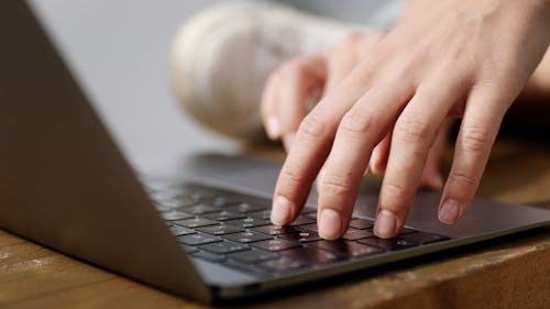 Typing On A Computer Keyboard