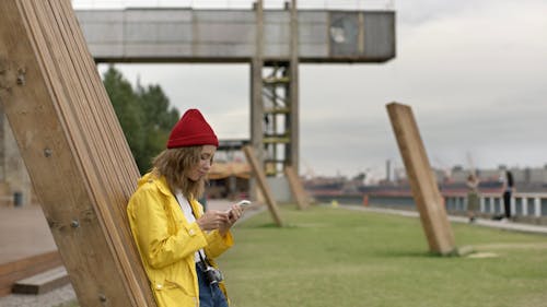 Woman Having Conversation Using Her Smartphone