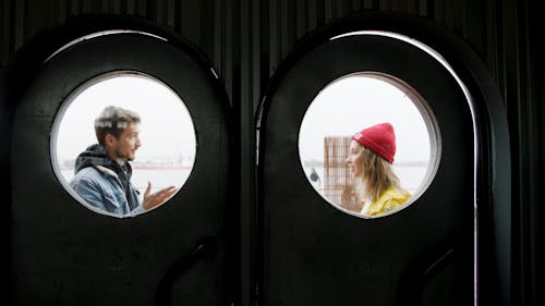 Man Having A Conversation With A Woman 