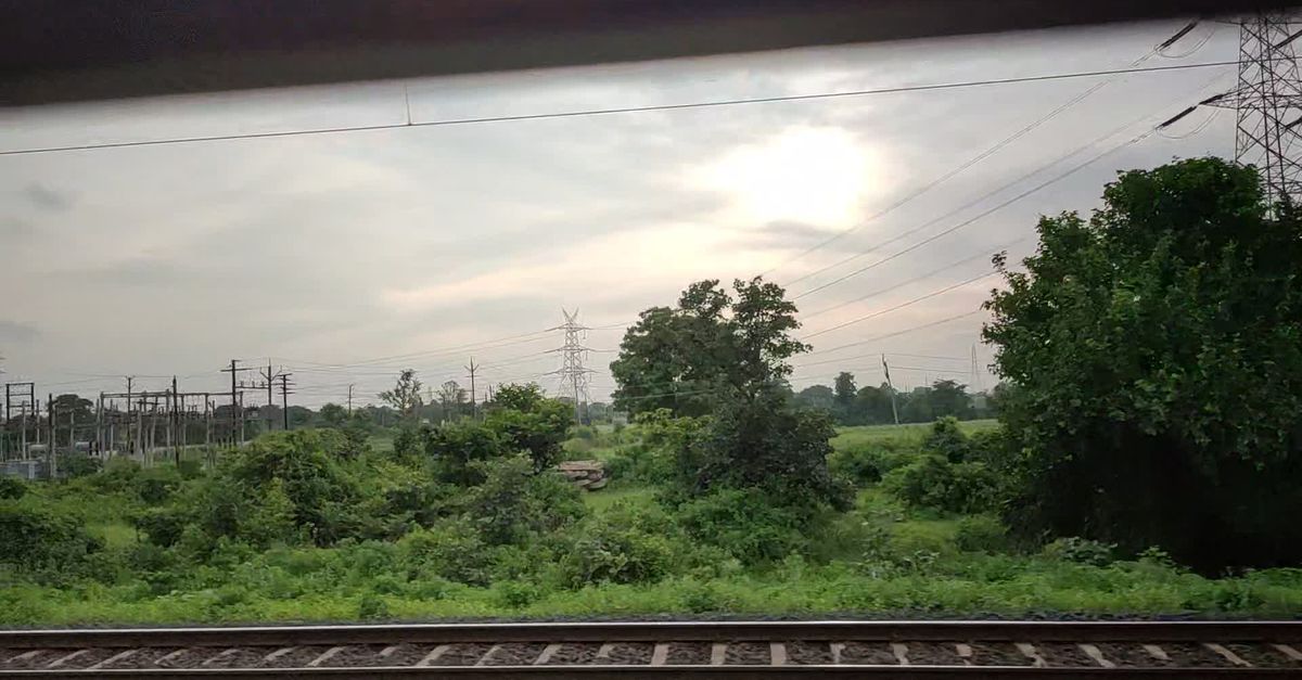 Train View Video A view of a train track and a field Free Stock Video Footage, Royalty ...