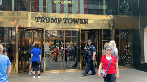 Security At The Entrance To Trump Tower