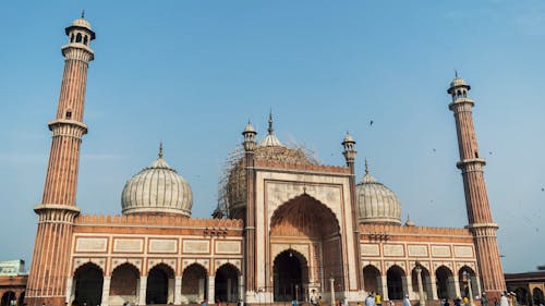 The Dome Roofing Of A Mosque Undergoing Repairs