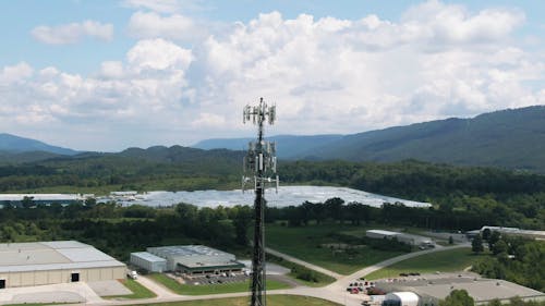 Drone Footage Of A Transmission Antennae