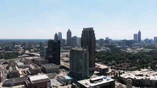 Drone Footage Of Buildings In A City