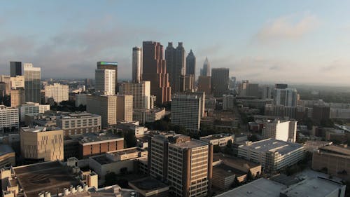 Aerial Footage Of  The Cityscape Of Atlanta, Georgia