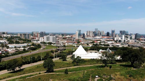 Imagens De Drone Do Distrito Financeiro De Uma Cidade