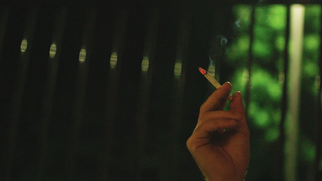 cigarette smoke stock footage Lit Ashtray Video (100% Royalty-free) 3750988217 Close View Young Black Man