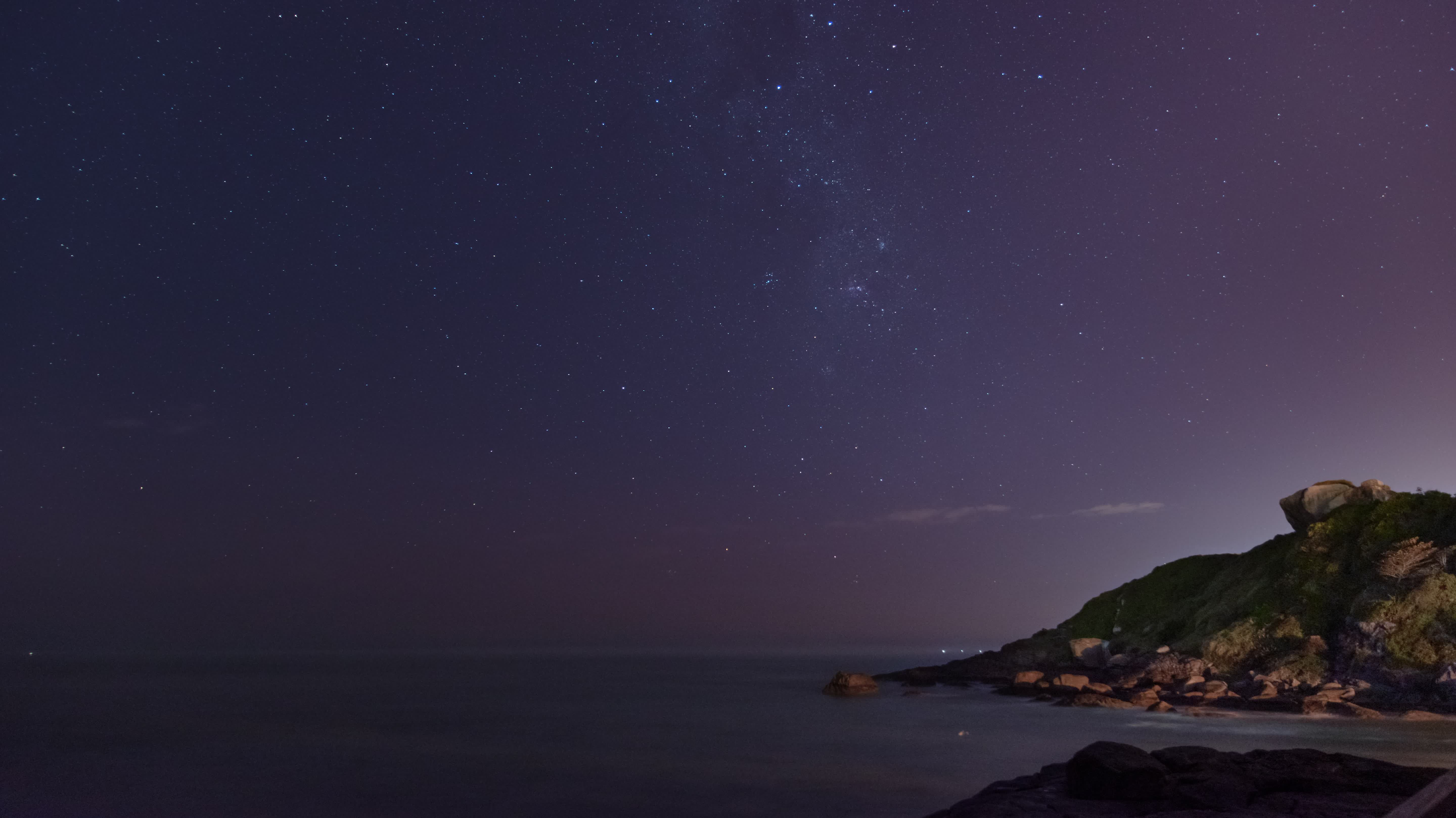 Starry night sky on a beautiful rocky shore Free Stock Video Footage ...
