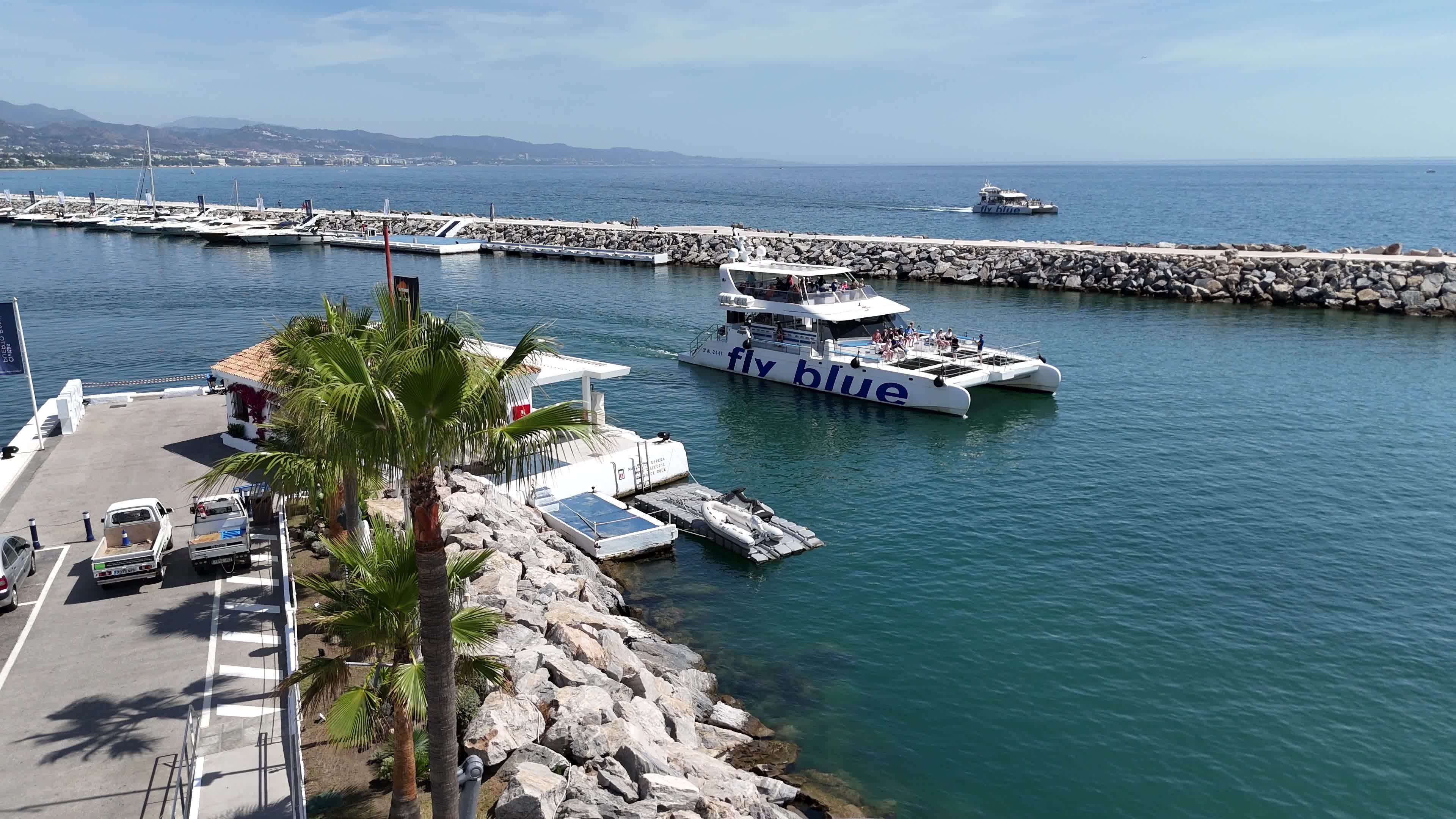 A boat traveling through the water near a pier Free Stock Video Footage ...