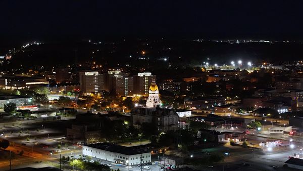 Nighttime Aerial View of Capitol Building Free Stock Video Footage ...