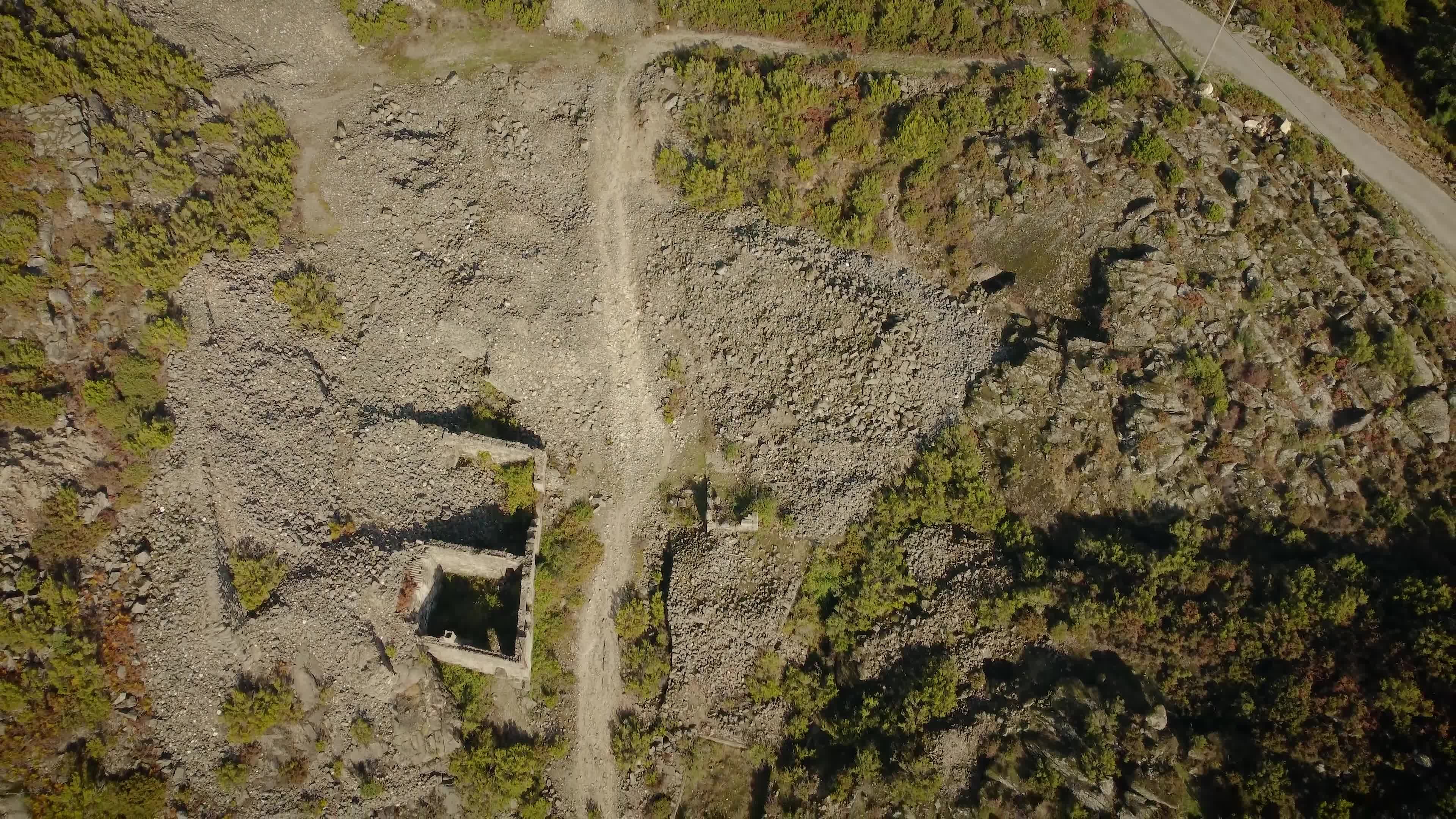 Ancient Industrial Ruins in a Remote Landscape Free Stock Video Footage ...