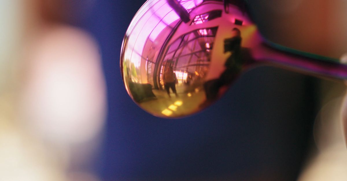 Spoon Reflection Fun A Woman Reflection In A Stainless Spoon · Free Stock Video