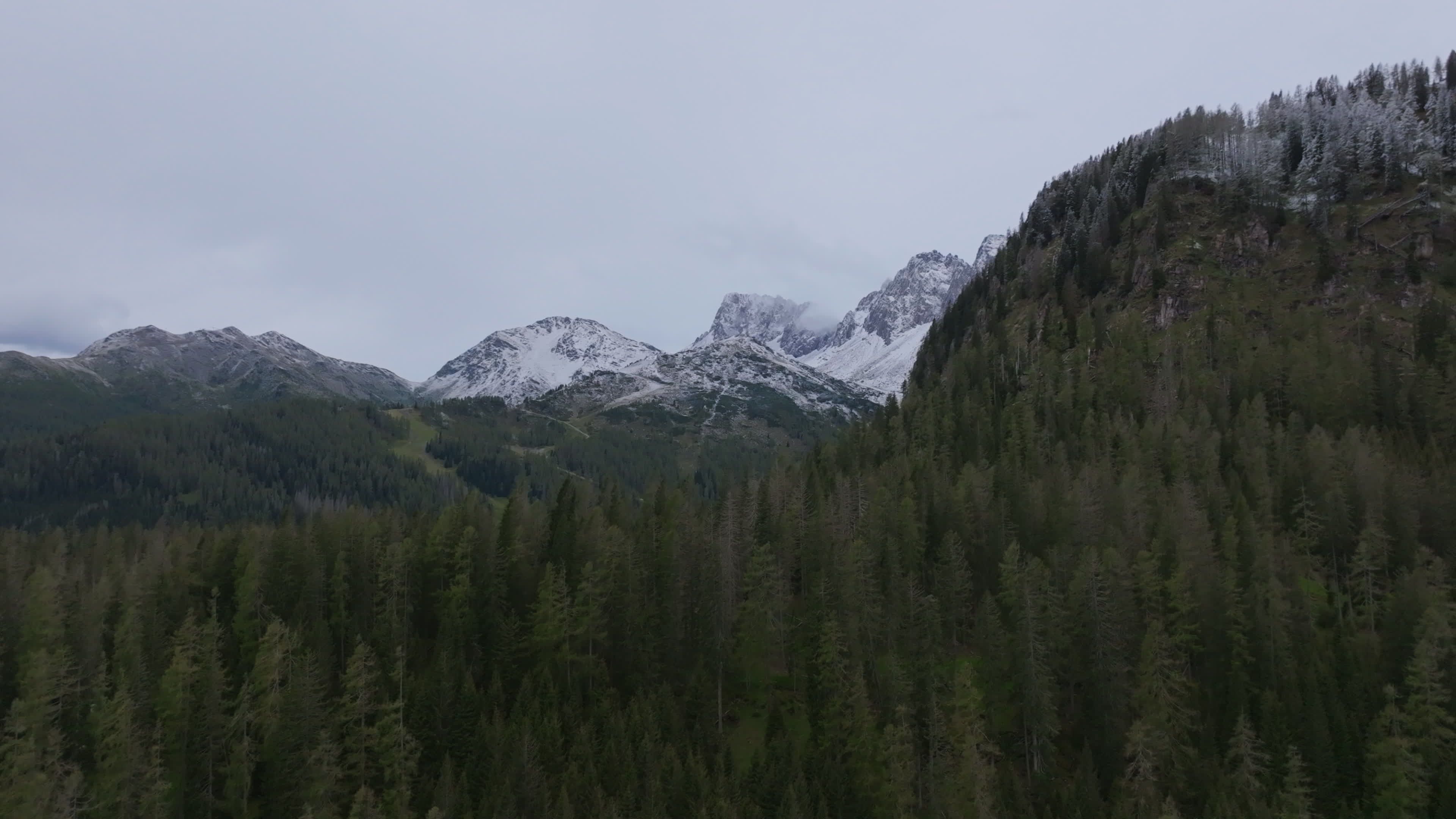 Scenic Mountain Landscape with Snowy Peaks Free Stock Video Footage ...