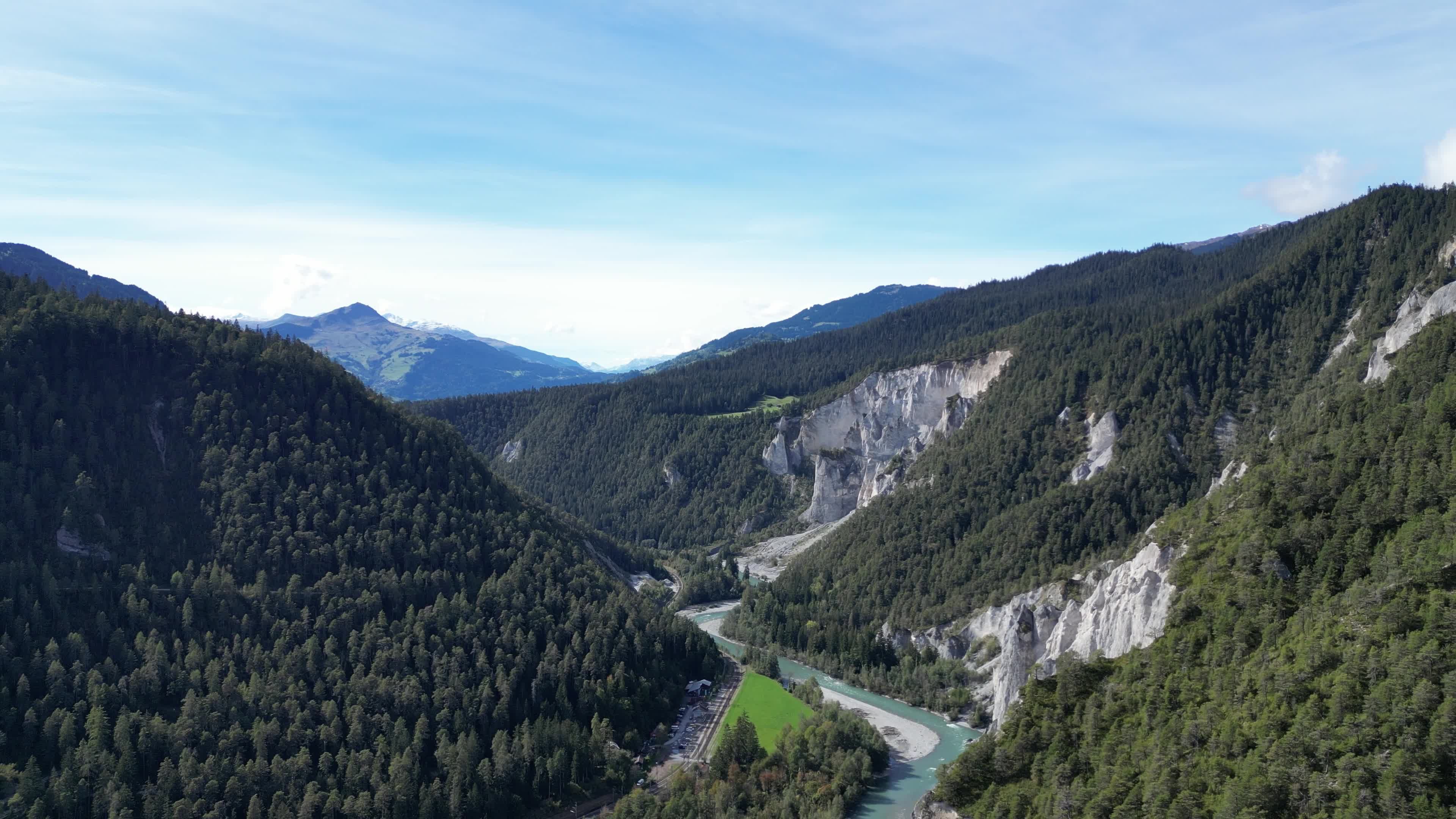 Breathtaking Aerial View of Mountain Valley Free Stock Video Footage ...