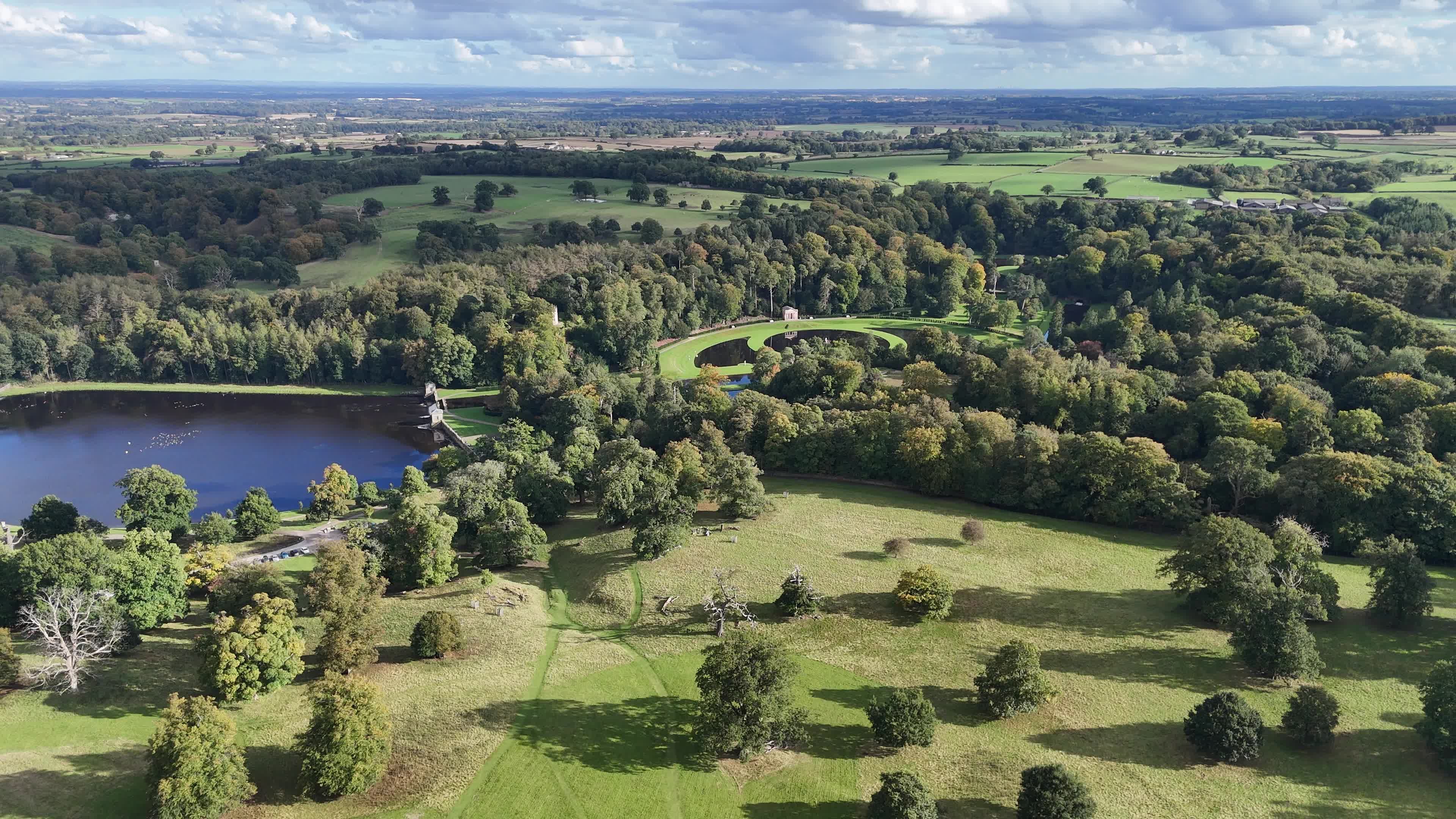 Scenic Aerial View of Lush Green Countryside Free Stock Video Footage ...